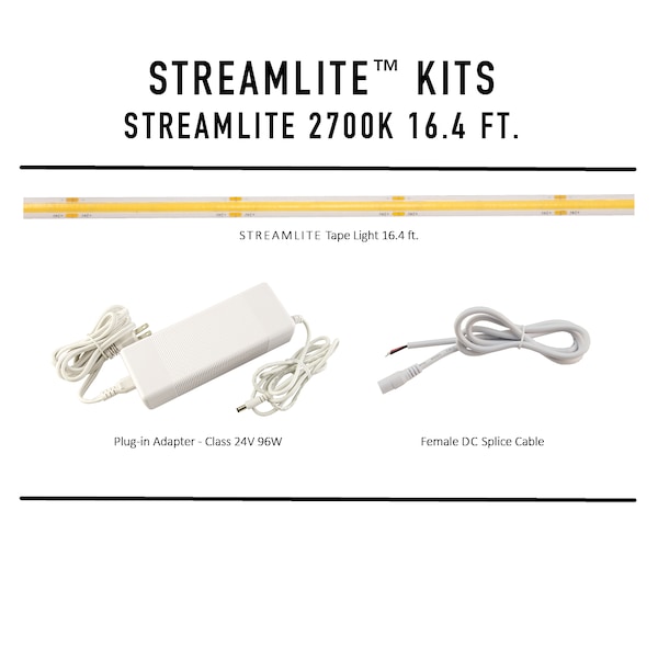 Diode Led Tape Light Wet Location 3000K, 16.4 ft. 24V Female DC Plug DI